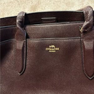 Coach Dark Brown Leather Tote